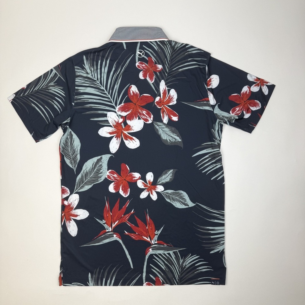 New Mens Puma MATTR Luau Navy Short Sleeve Outdoor Golf Polo Size Small NWT - Picture 3 of 3